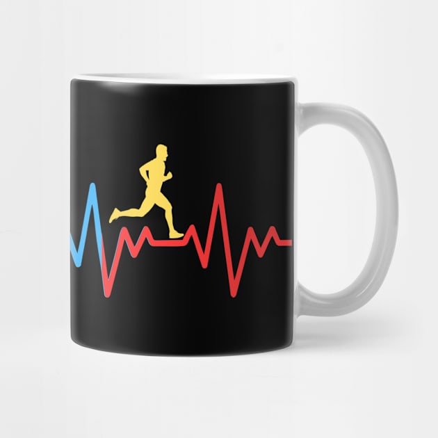 Triathlete Heartbeat Line by The WYLD Tribe